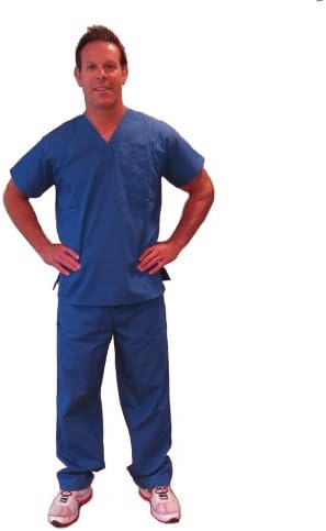 Tender Hearts - Unisex Medical Scrub Set - Royal Blue Medium