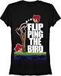 Angry Birds - Bird Flip Juniors T-Shirt in Black