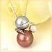 14K Chocolate & Gray Freshwater Pearl Diamond Pendant