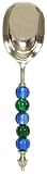 Decorative Ice Scoop With Aqua Blue and Green Glass Beads Handle