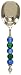 Decorative Ice Scoop With Aqua Blue and Green Glass Beads Handle
