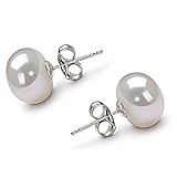 White 9-10mm AA Freshwater Pearl Earring Set