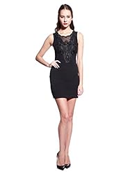 Lace Stretchy Cocktail Sleeveless Elastane/Polyester/Ponte/Viscose/Knit Bodycon Dress/Evening Dress/Party Dress 