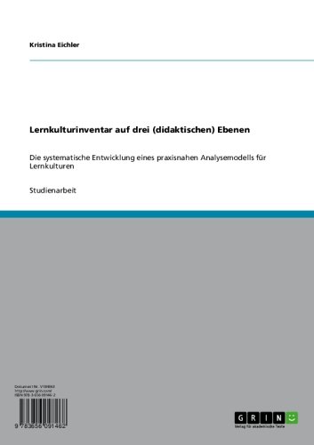 Lernkulturinventar auf drei (didaktischen) Ebenen: Die systematische Entwicklung eines praxisnahen Analysemodells für Lernkulturen (German Edition)