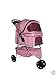 Kitchen & Housewares : 3 Wheel Dog Stroller - Pink
