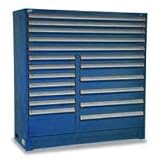 18 Drawer Full Height 60W Multi-Drawer Cabinet - Avalanche Blue