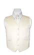 Covona BOY'S Solid CREAM Color Dress Vest NeckTie Set
