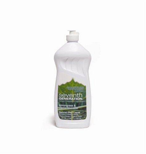 Seventh Generation Liquid Dish Detergent, Lemongrass & Clementine Zest Scent, 25-Ounce Bottles (Pack of 12)