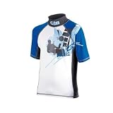 Gill Junior Graphic Rash Vest - Short Sleeve, Blue, JM