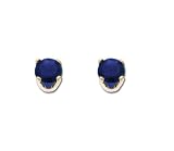 14k Yellow Gold Sapphire Stud Earrings