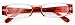 Newest Design from Milan - 2 Color Mod Rectangular Hi Style Readers, 2.25, White/Red