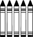 Crayons Wall Art Stickers Decals Graphic Childrens Room , PURPLE