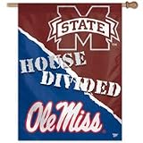 Mississippi vs Mississippi State House Divided 27x37 Banner/Vertical Flag