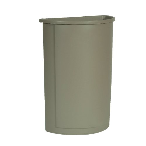 rubbermaid beige half round receptacle, touch-free, 21 gallon