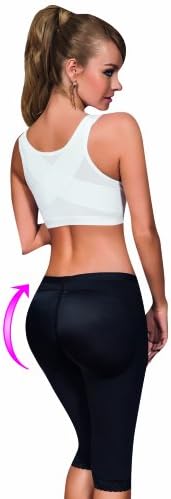 Aranza Women's Colombian Powernet Butt Lifting Ab Shaping Capri Anti Cellulite Technology Size Medium