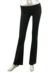 Active Basic Fold Over Flared Athletic Pant