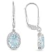 Sterling Silver 1 7/8 CT TGW Blue Topaz Sky 0.01 CT TDW Diamond Lever Back Earrings (I3)