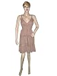 Summer Sexy Bohemian Spaghetti Cotton Dress V-neckline with Lace Work