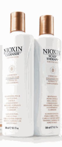 Nioxin System 3 Cleanser Scalp Therapy Conditioner Treated Hair Set Duo 33 8 oz