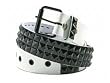 MENS/WOMENS SMALL(30-32) BLACK STUDDED WHITE PUNK BELTS