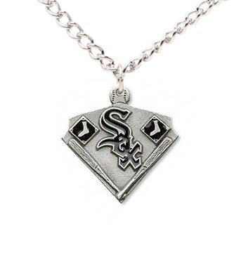 Chicago White Sox Chain Necklace & Enameled Pewter Pendant - MLB Baseball Fan Shop Sports Team Merchandise