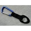 Water Bottle Holder With Blue Aluminum Carabiner Attachment