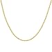 Duragold Men's 14k Yellow Gold Hollow Diamond-Cut Rope Chain Necklace (2.5mm), 20"