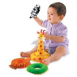 Childrens Toyshop  Toys : Fisher-Price Rainforest Giraffe Stacker