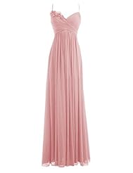 Strapless Chiffon Spaghetti Strap Backless Bridesmaid Dress 