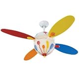 Monte Carlo Ceiling Fan 4BN44WHD Balloon Fan - Kids Light Kit Indoor Fans 44 Span