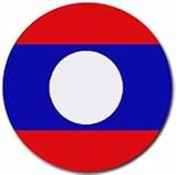 Laos Flag Round Mouse Pad