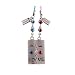 "LOVE" Kissing Couple Cell Phone Charms With Rhinestones - 2 Separate Magnetic Charms Forming A Kiss