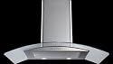 CDA CPX10SS 100cm Curved glass extractor in Stainless Steel