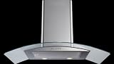 CDA CPX11SS 110cm Curved glass extractor in Stainless Steel  from CDA Curved glass extractor