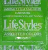 Lifestyles Assorted Colors Lubricated Condom Qty 100 Condoms   LOW SHIPPING!