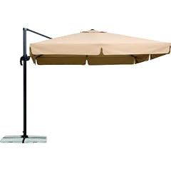Schneider Sonnenschirm 782-02 RHODOS ca. 300x300cm, quadratisch, natur