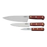 Lamson & Goodnow 39691 Rosewood Stamped 3-Piece Chef Set
