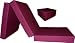 Brand New Burgundy Shikibuton Trifold Foam Beds 3" Thick X 27" Wide X 75" Long, 1.8 lbs high density resilient white foam, Floor Foam Folding Mats.