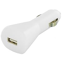 White Car Charger Adapter for Apple iPhone 5 5G 5th / iPod Touch 5th Gen 5G / Nano 7th Gen 7G NEW