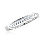 10k White Gold Emerald Cut Diamond Wedding Ring Band (GH, SI3-I1, 0.15 carat)