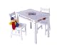 Lipper International 534W Child's Rectangular Table and 2-Chair Set, White