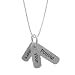 Sterling Silver "Follow Your Heart" Triple Tag Pendant, 18"