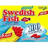 Swedish Fish Red 100 Calories Soft Chewy Candy - 6 Ea / Pack, 5 Packs