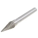 uxcell　回転ヤスリ　ロータリーヤスリ　ロータリーファイル　ニードルノーズ　硬質合金　バリ　6mmシャンク