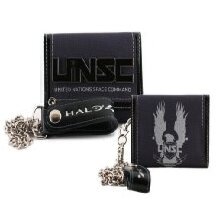 Halo 4 UNSC Logo Metal Badge Chain Wallet Officially Licensed