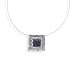 Round Omega Necklace with Hammered Lapis Slide