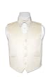 Covona BOY'S Solid CREAM Color Dress Vest BOWTIE Set