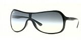 RAY BAN RB 4086 RB4086 601/8G BLACK PLASTIC FRAME GRAY GREEN LENS SUNGLASSES SHADES