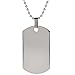 Eve's Addiction Large Stainless Steel Dog Tag Necklace