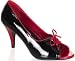 PUMP216 by Pleaser Sexy 3 Heel Black and Red Patent Pumps